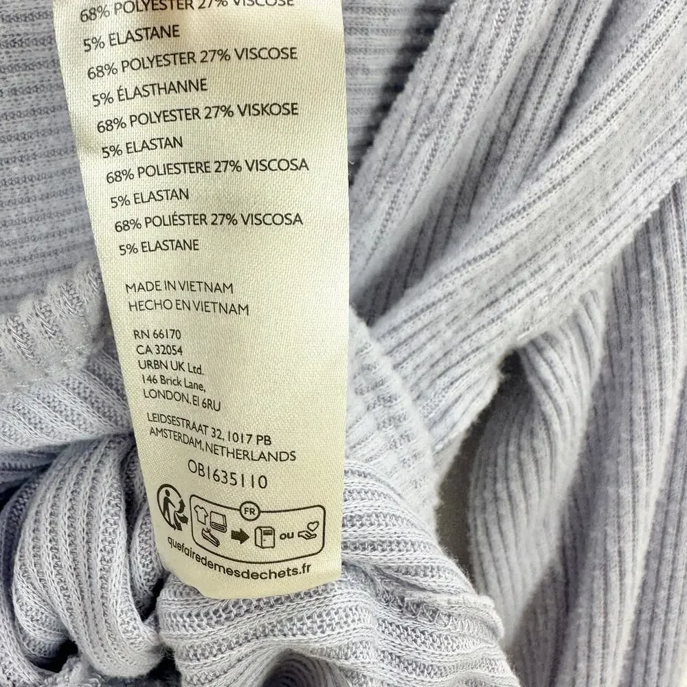 Free People Hold Me Close Wrap Top Long Sleeve Ribbed Balletcore Pilates XS NWT